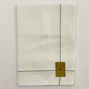 Lenço de Bolso Poker Premium 8289  branco - azul